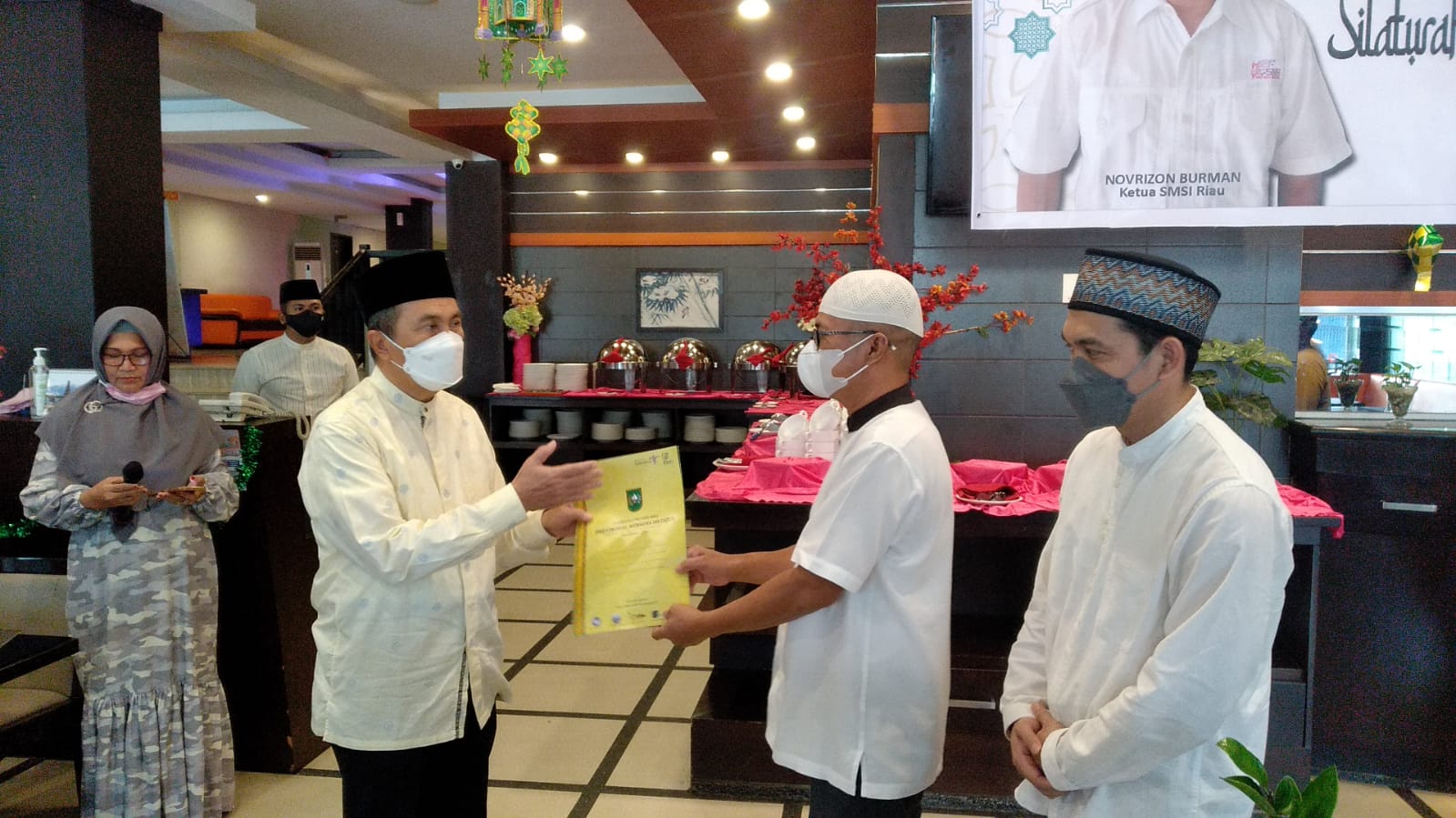 Silaturahmi dengan Pengurus SMSI, Gubri Harap Media Online Bisa Membantu Program Pemerintah